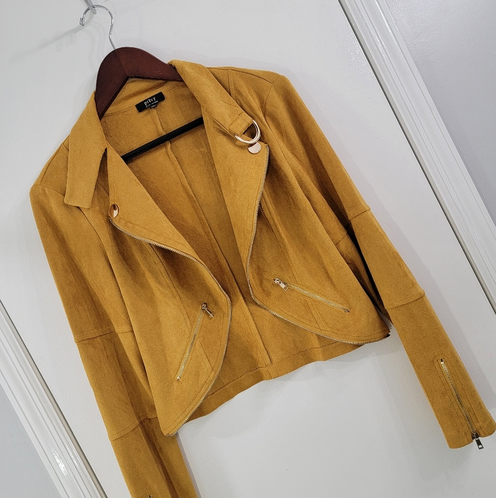 Privy Jacket with Gold Zipper Details